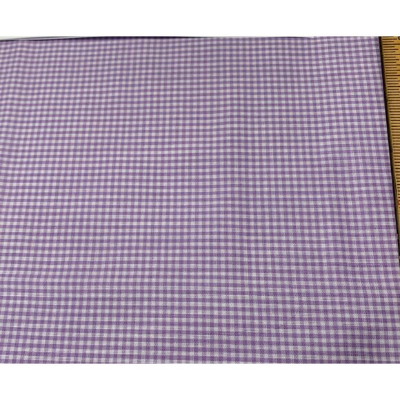 Purple Gingham Cotton Fabric 1/2 Yard 44" Wide Quilting - Picture 3 of 5